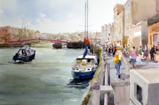 16 Whitby Harbour - Watercolour
