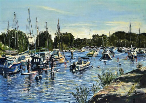 29 Paddle Board Paradise Christchurch - Acrylic 29 Paddle Board Paradise Christchurch - Acrylic