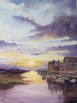 39 Low tide at Sunset - Blakeney - Watercolour 39 Low tide at Sunset - Blakeney - Watercolour