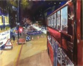 On the bus behind in Islington by Clive Sayer